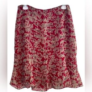 Kathie Lee Collection Women's Floral A-Line Flare Skirt Lined plus Size 16